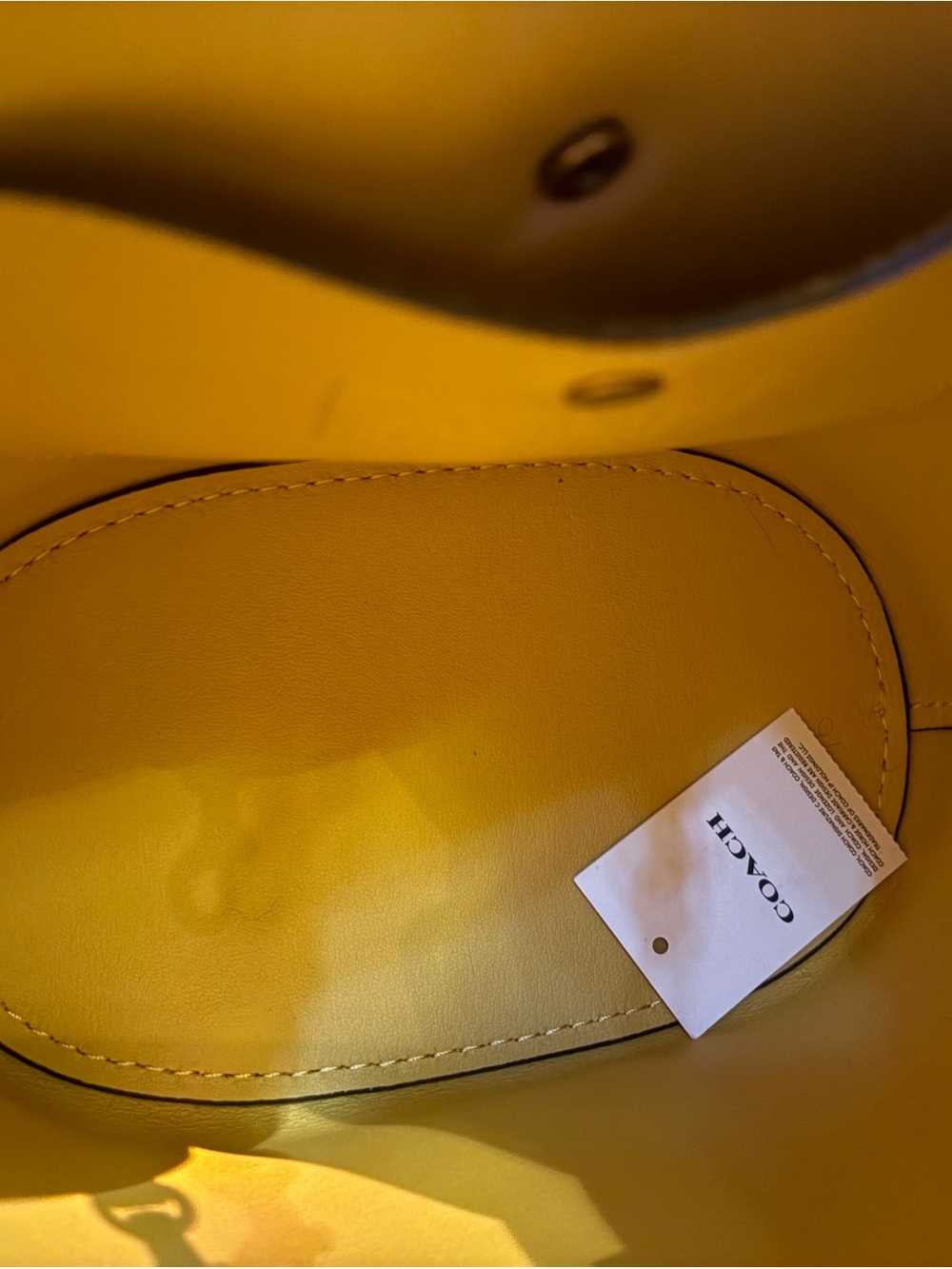 Coach Yellow Suede Bleecker Bucket Bag - Picture 3 of 8